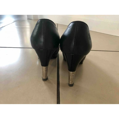 Pre-owned Chanel Leather Heels In Black