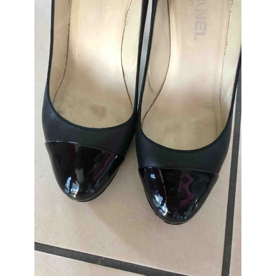 Pre-owned Chanel Leather Heels In Black