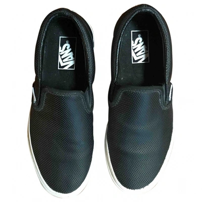 Pre-owned Vans Black Leather Trainers