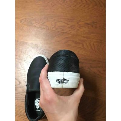 Pre-owned Vans Black Leather Trainers