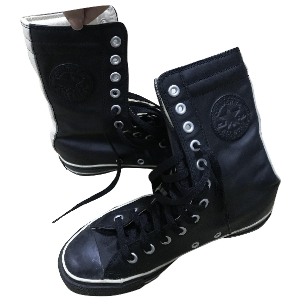 black converse ankle boots