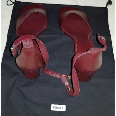 Pre-owned Filippa K Leather Heels In Red