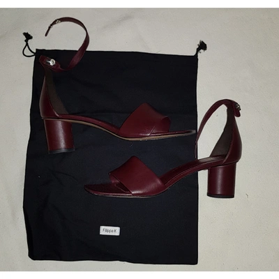 Pre-owned Filippa K Leather Heels In Red