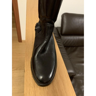 Pre-owned Golden Goose Black Leather Boots