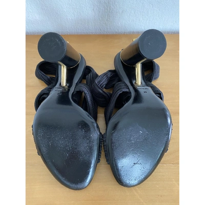 Pre-owned Tom Ford Black Cloth Sandals