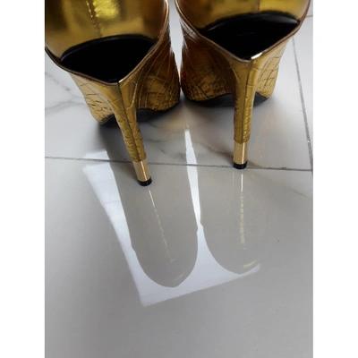 Pre-owned Tom Ford Gold Python Heels