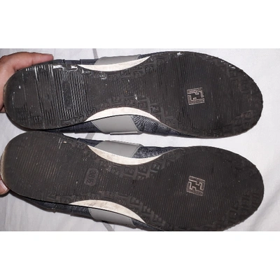 Pre-owned Fendi Grey Cloth Trainers