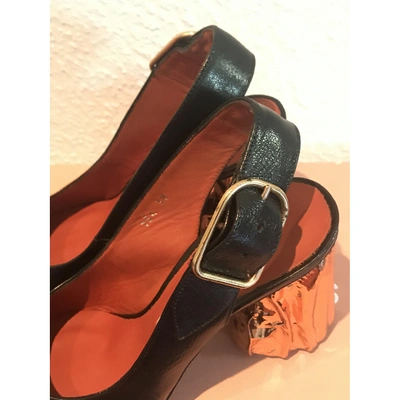 ACNE STUDIOS Pre-owned Leather Sandals In Black
