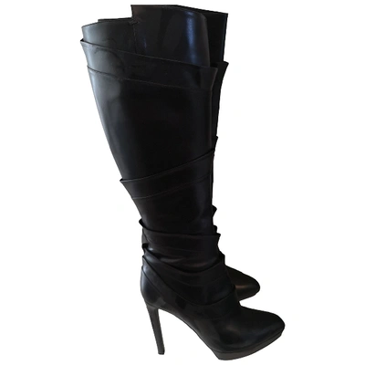 Pre-owned Jil Sander Black Leather Boots