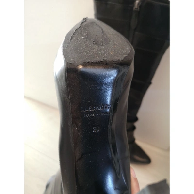 Pre-owned Jil Sander Black Leather Boots