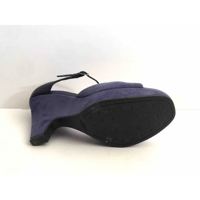 Pre-owned Tod's Sandals In Purple