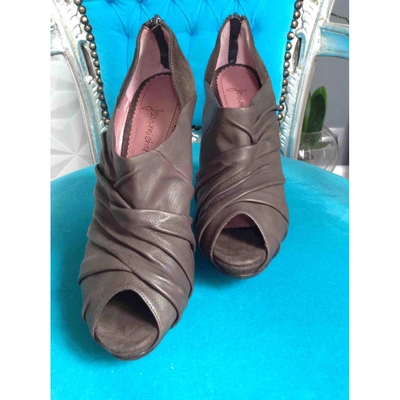 Pre-owned Jean-michel Cazabat Brown Leather Heels