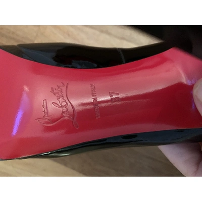 Pre-owned Christian Louboutin Black Patent Leather Heels
