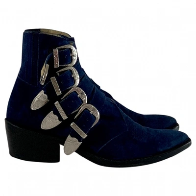 Pre-owned Toga Blue Suede Boots