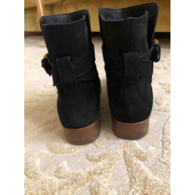 Pre-owned Tory Burch Ankle Boots In Black