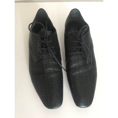 Pre-owned Lemaire Leather Lace Ups In Black