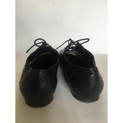 Pre-owned Lemaire Leather Lace Ups In Black