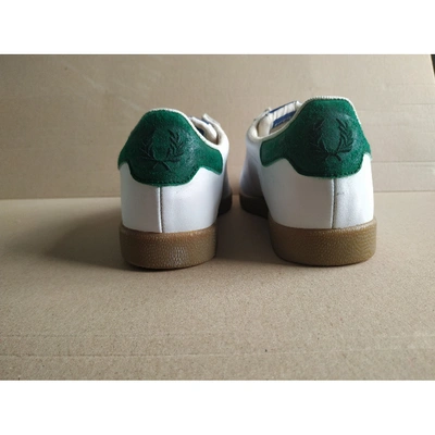 Pre-owned Fred Perry Leather Trainers In White