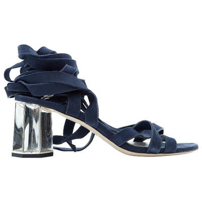 Pre-owned Miu Miu Heels In Navy