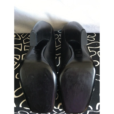 Pre-owned Prada Black Leather Heels