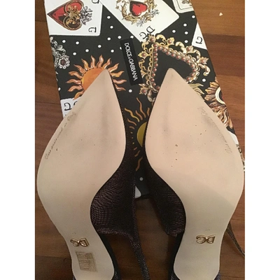 Pre-owned Dolce & Gabbana Metallic Heels