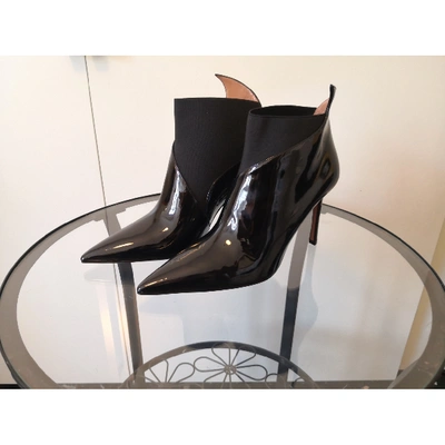 Pre-owned Samuele Failli Black Leather Ankle Boots