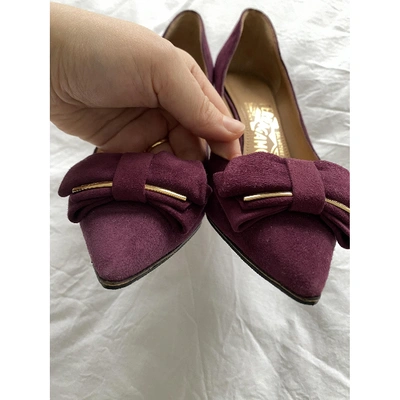 Pre-owned Ferragamo Heels In Purple