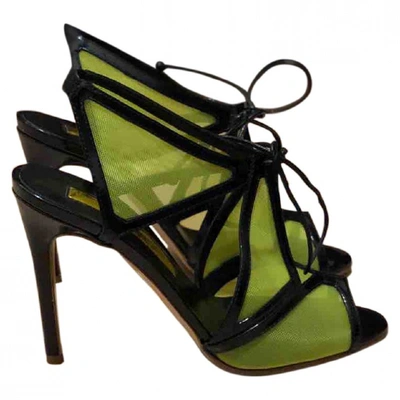 Pre-owned Rupert Sanderson Patent Leather Sandal In Yellow