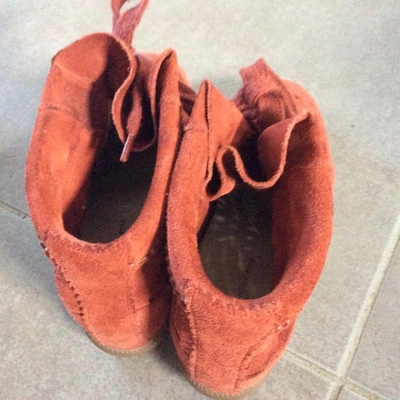 Pre-owned Isabel Marant Betty Orange Suede Trainers