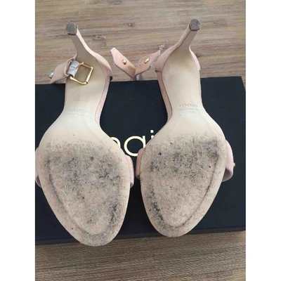 Pre-owned Maje Leather Sandals In Pink