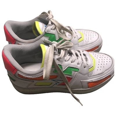 Pre-owned Alberto Premi Leather Trainers In Multicolour