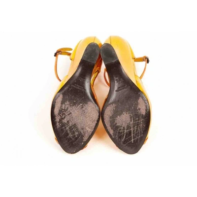 Pre-owned Bottega Veneta Yellow Leather Sandals