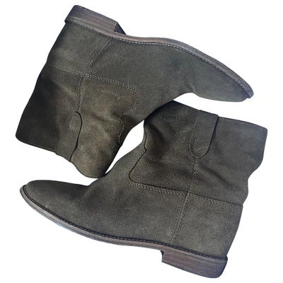Pre-owned Isabel Marant Crisi  Brown Leather Ankle Boots