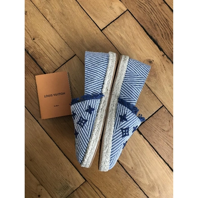 Pre-owned Louis Vuitton Seashore Blue Cloth Espadrilles