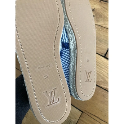 Pre-owned Louis Vuitton Seashore Blue Cloth Espadrilles