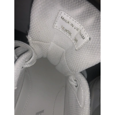 Pre-owned Prada Cloudbust Leather Trainers In White