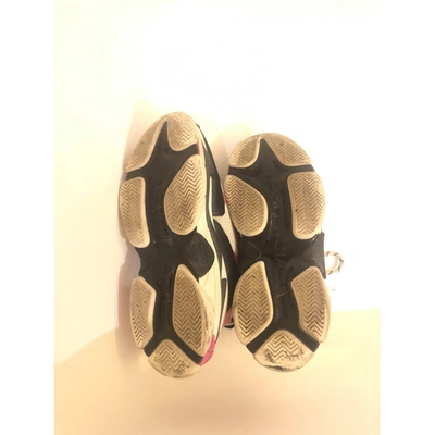 Pre-owned Balenciaga Triple S Cloth Trainers In Pink