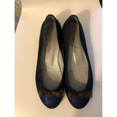 Pre-owned Mellow Yellow Blue Glitter Ballet Flats