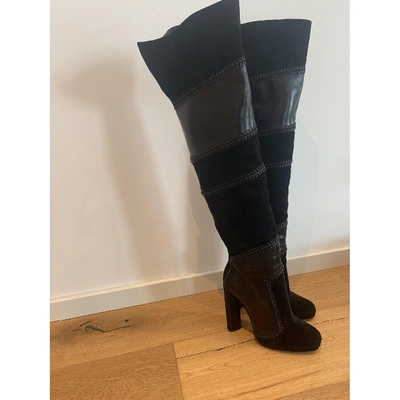 Pre-owned Tom Ford Black Suede Boots