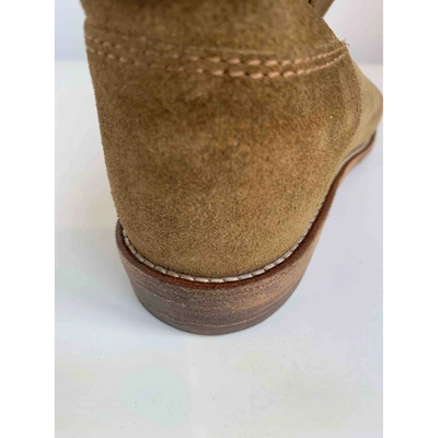 Pre-owned Isabel Marant Crisi  Ecru Leather Ankle Boots