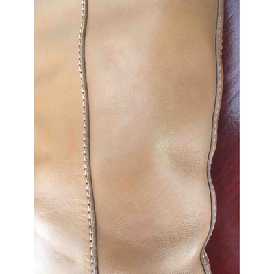 Pre-owned Saint Laurent Leather Boots In Camel