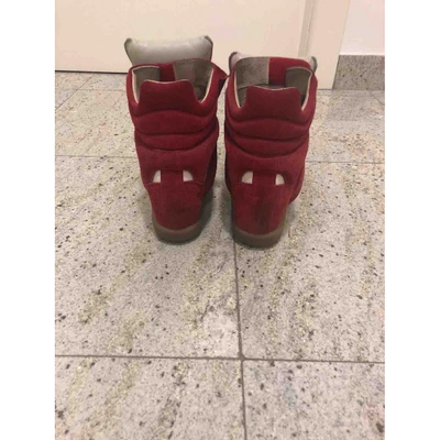 Pre-owned Isabel Marant Bayley Trainers In Red