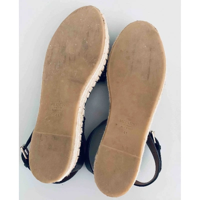 Pre-owned Valentino Garavani Black Suede Espadrilles