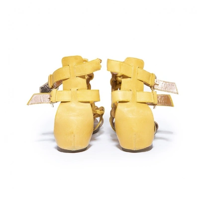 Pre-owned Viktor & Rolf Leather Sandal In Yellow