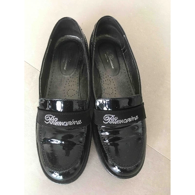 Pre-owned Blumarine Black Patent Leather Flats