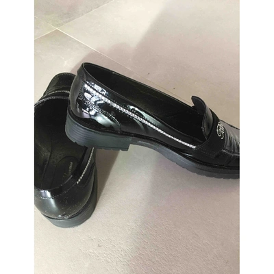 Pre-owned Blumarine Black Patent Leather Flats