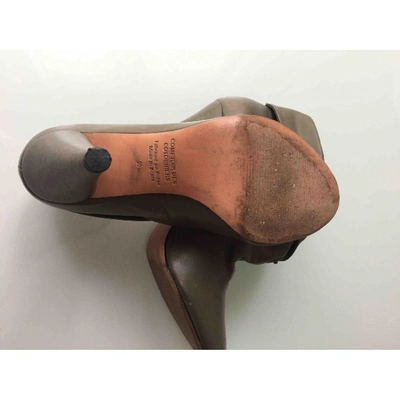 Pre-owned Comptoir Des Cotonniers Khaki Leather Ankle Boots