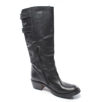 Pre-owned Moma Black Leather Boots