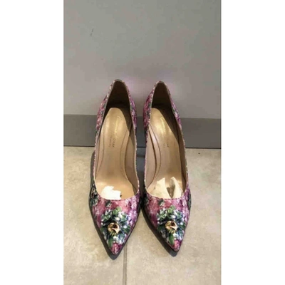 Pre-owned Gianvito Rossi Gianvito Cloth Heels In Pink