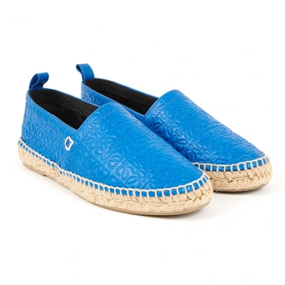 Pre-owned Loewe Blue Leather Flats